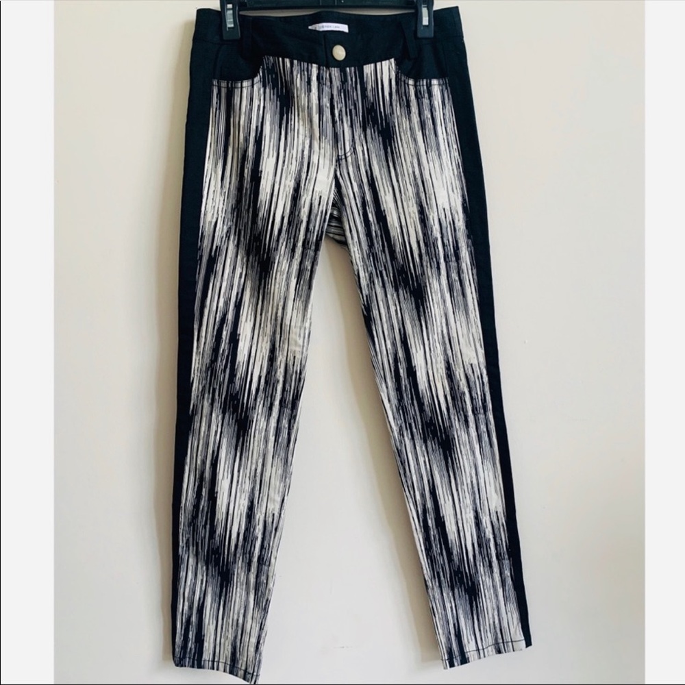 Derek Lam Black White Stripe Mid-rise Pants